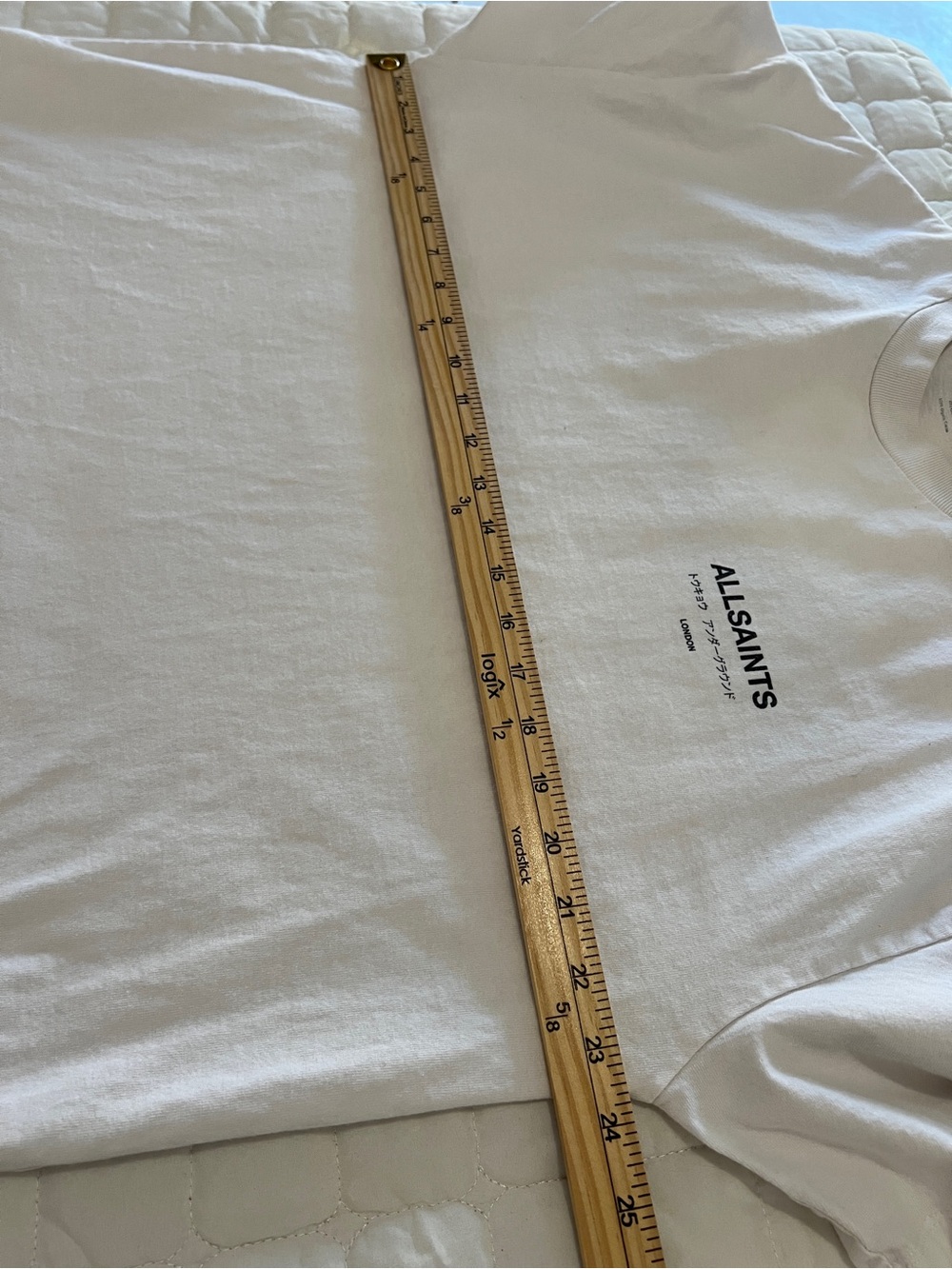 Allsaints Mens XL Underground Oversized White Organic Cotton T Shirt Streetwear - Picture 7 of 10
